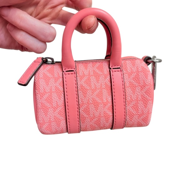 Michael kors micro mini barrel bag charm pink signature mk - Picture 9 of 10